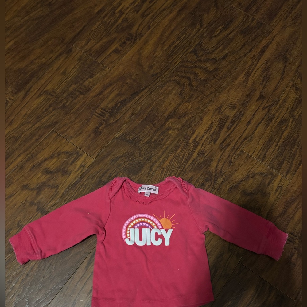 Juicy Couture Kids Vibrant Pink Long Sleeve Tee